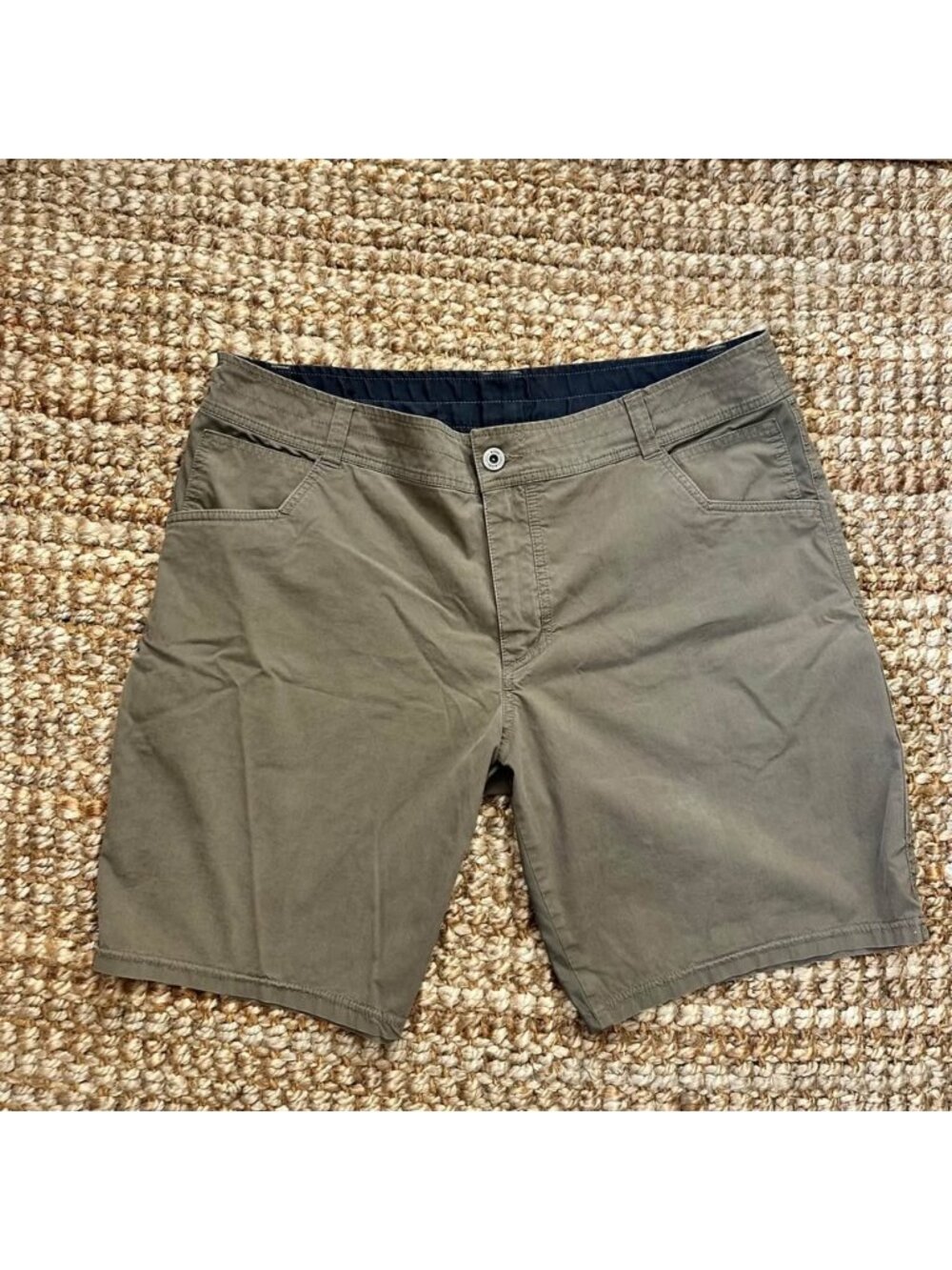 Kuhl Ramblr Men’s Khaki Hiking Shorts Size 40 Stretch Outdoor Trail Olive Green